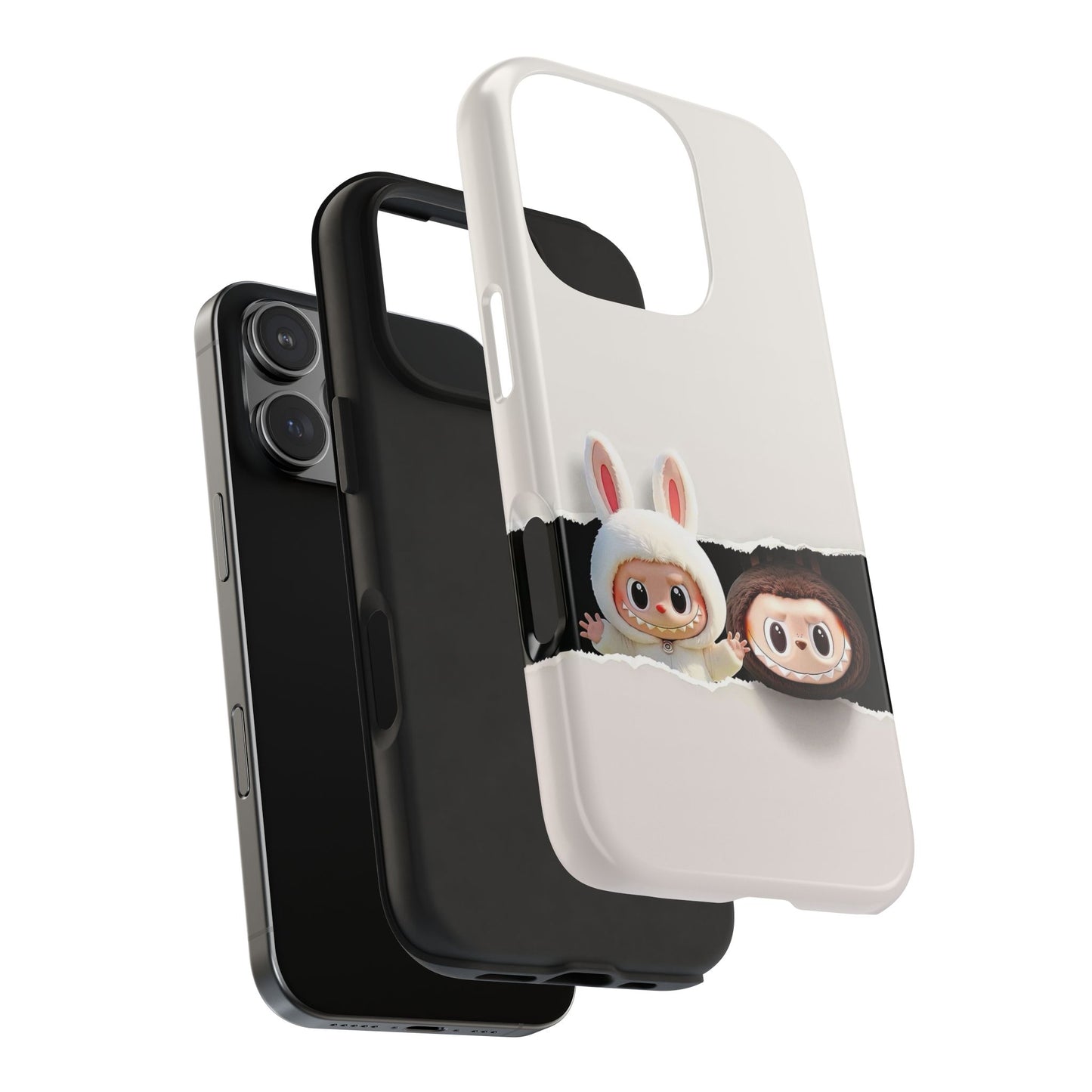 The Monsters Tough Case for iPhone Models and Variations – Dual Layer Protective Cover, Playful Design, Cute Mobile Accessory