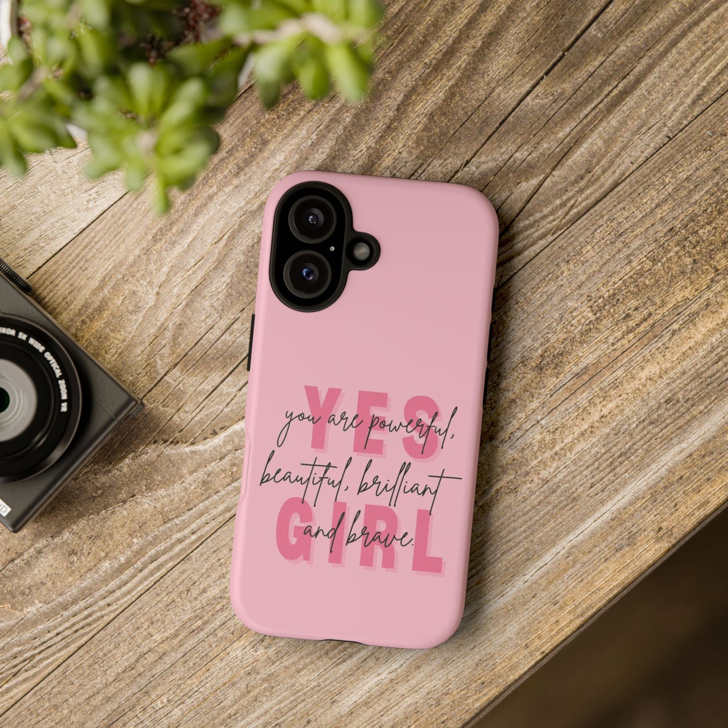 Empowering Case – Yes Girl Motivational Pink Protective Cover
