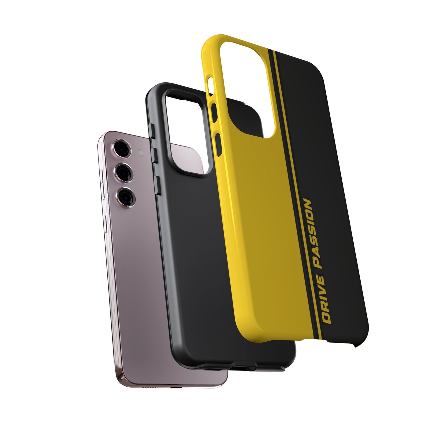 Drive Passion Tough Case – Bold Yellow & Black Design