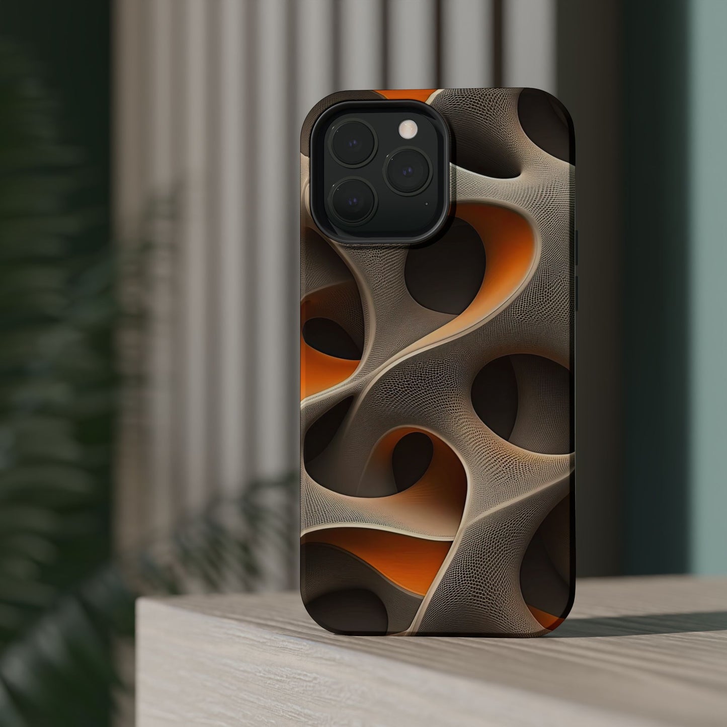 Stylish Magnetic Phone Cases, Abstract Geometric Design
