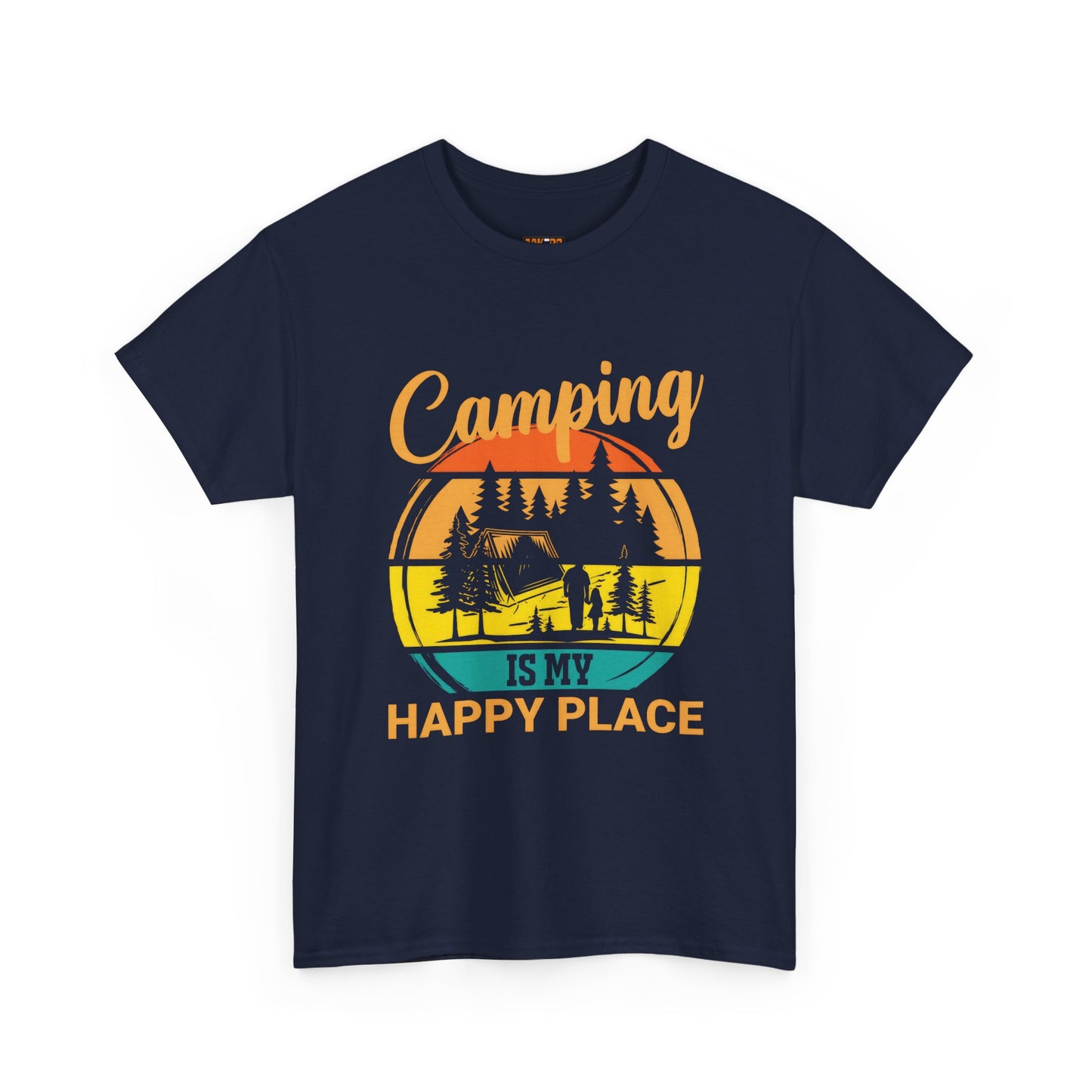 Camping Is My Happy Place Unisex Heavy Cotton Tee