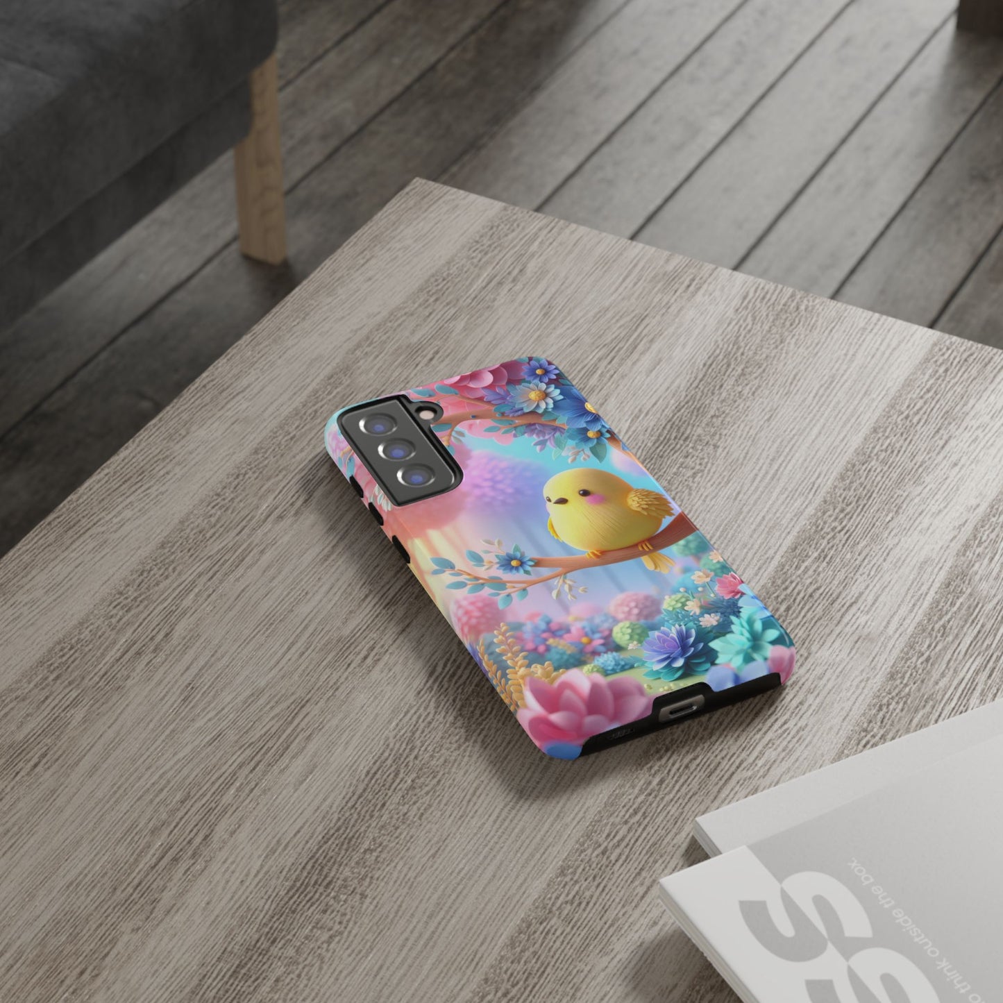 Colorful Bird Samsung Phone Case, Spring Vibe Mobile Shell