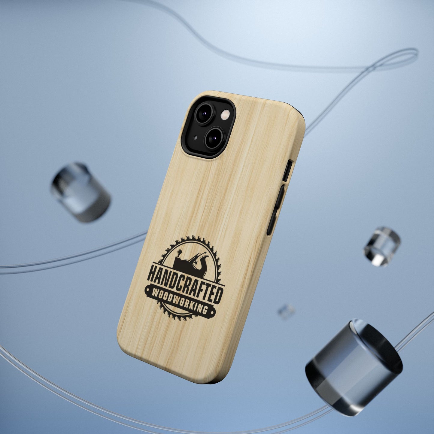 Handcrafted Woodworking Logo Magnetic Phone Cases