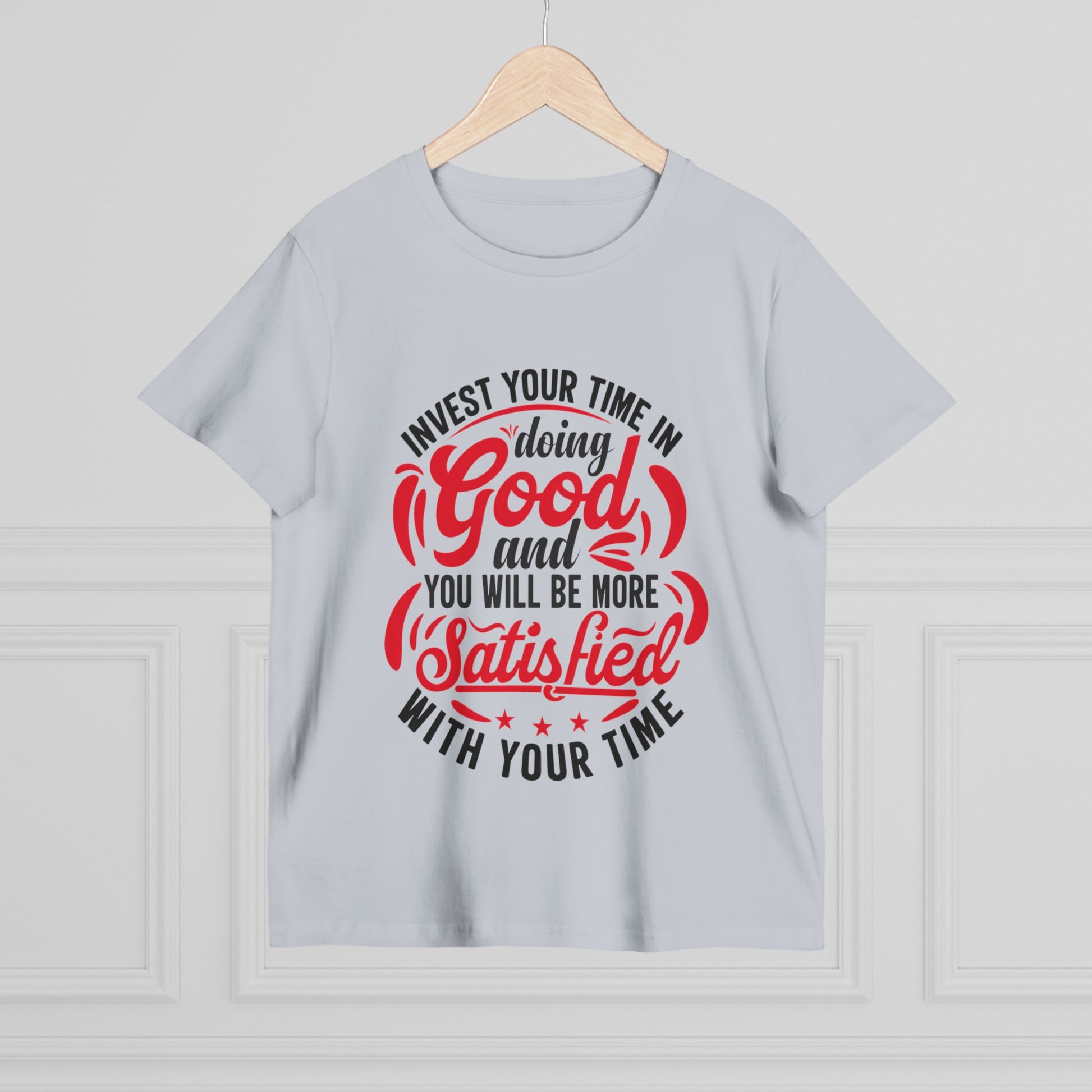 Inspirational Women's Maple Tee - Invest Your Time in Doing Good