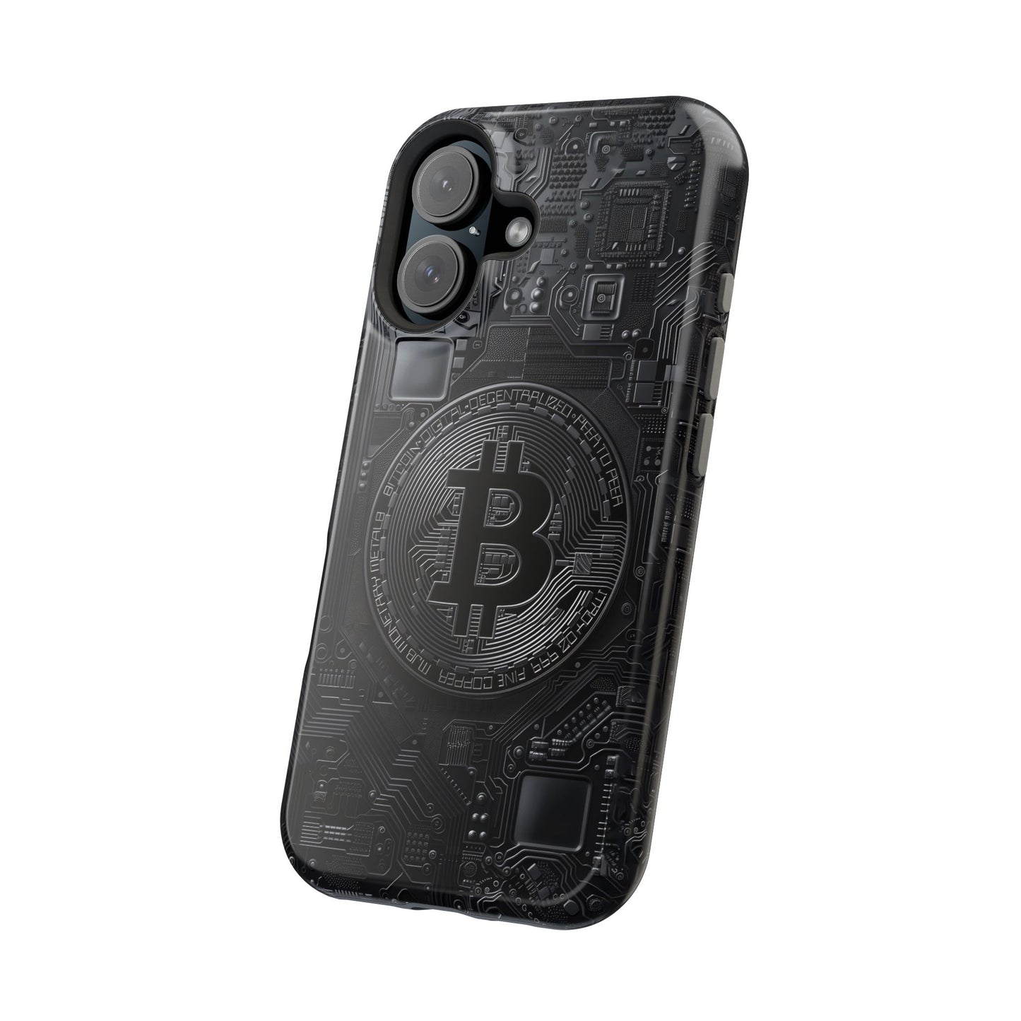 Black Bitcoin Magnetic iPhone Cases - Ideal for Tech Enthusiasts