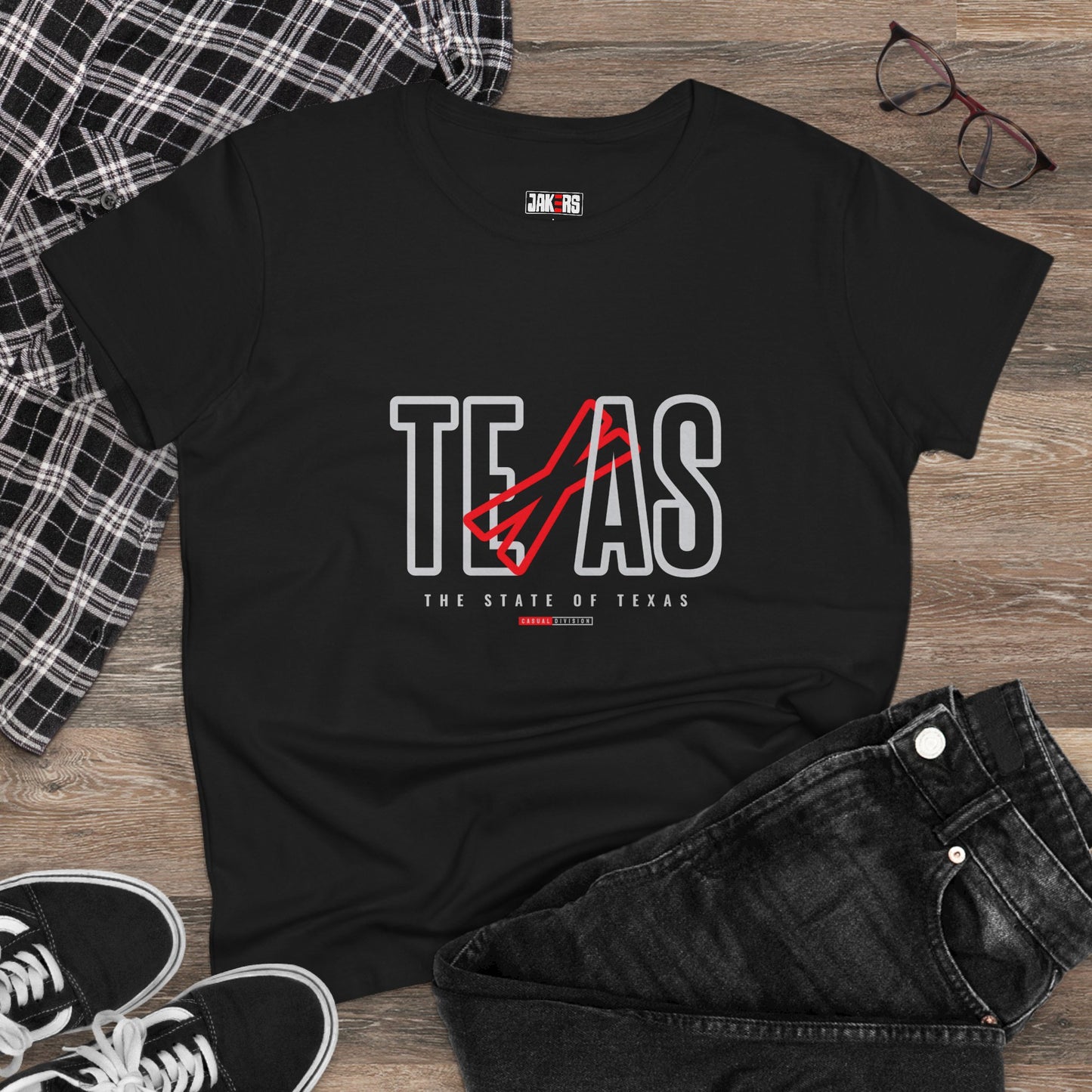 Texas State Graphic Women's Midweight Cotton Tee