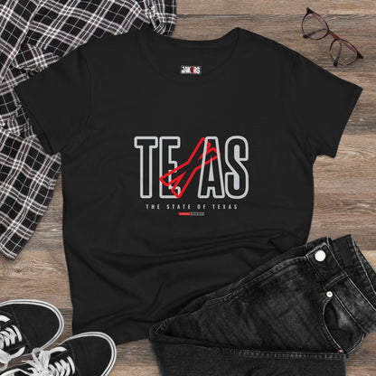 Texas State Graphic Women's Midweight Cotton Tee