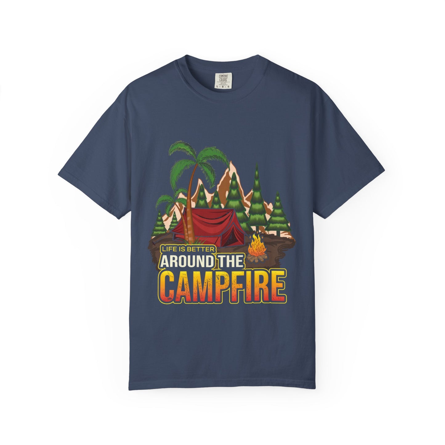 Campfire Adventure Unisex T-Shirt - Life is Better Around the Campfire