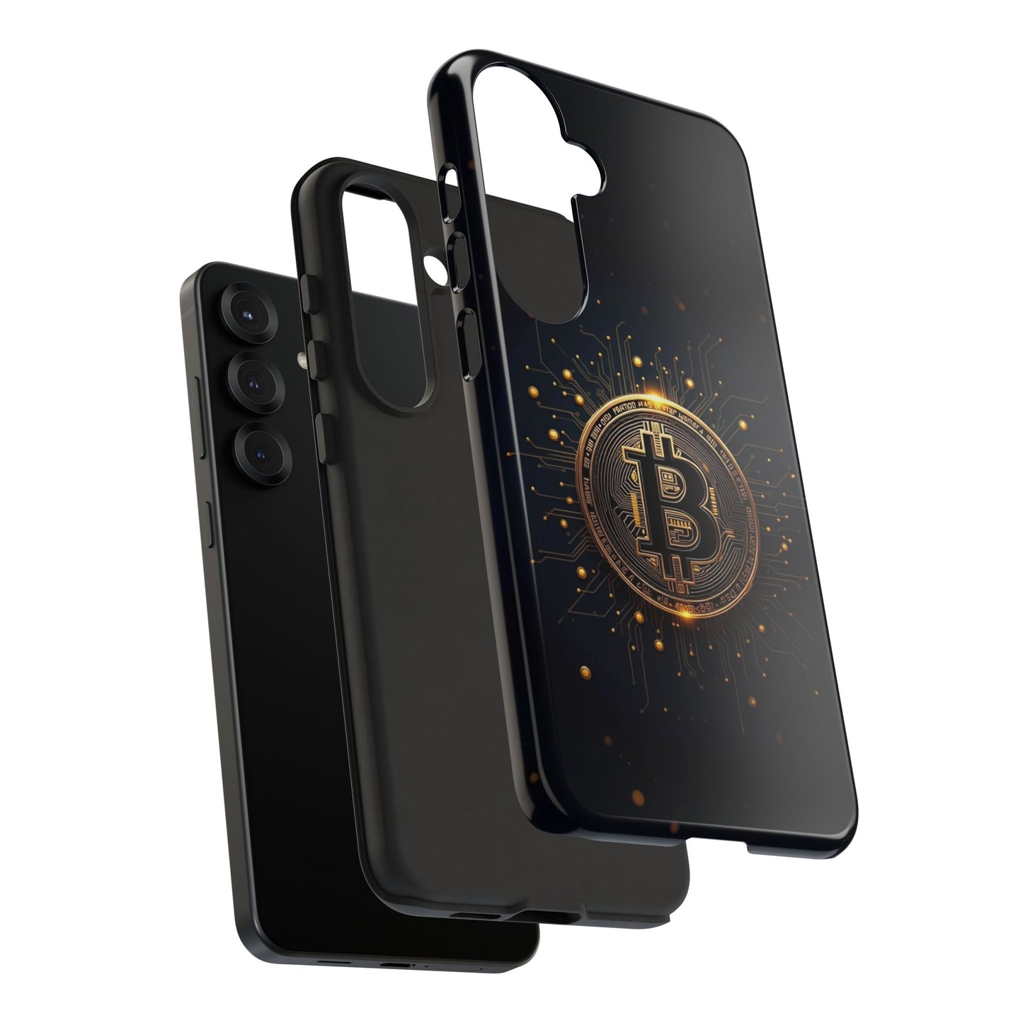 Bitcoin Samsung Tough Case for Smartphones, Crypto Lover Phone Accessory
