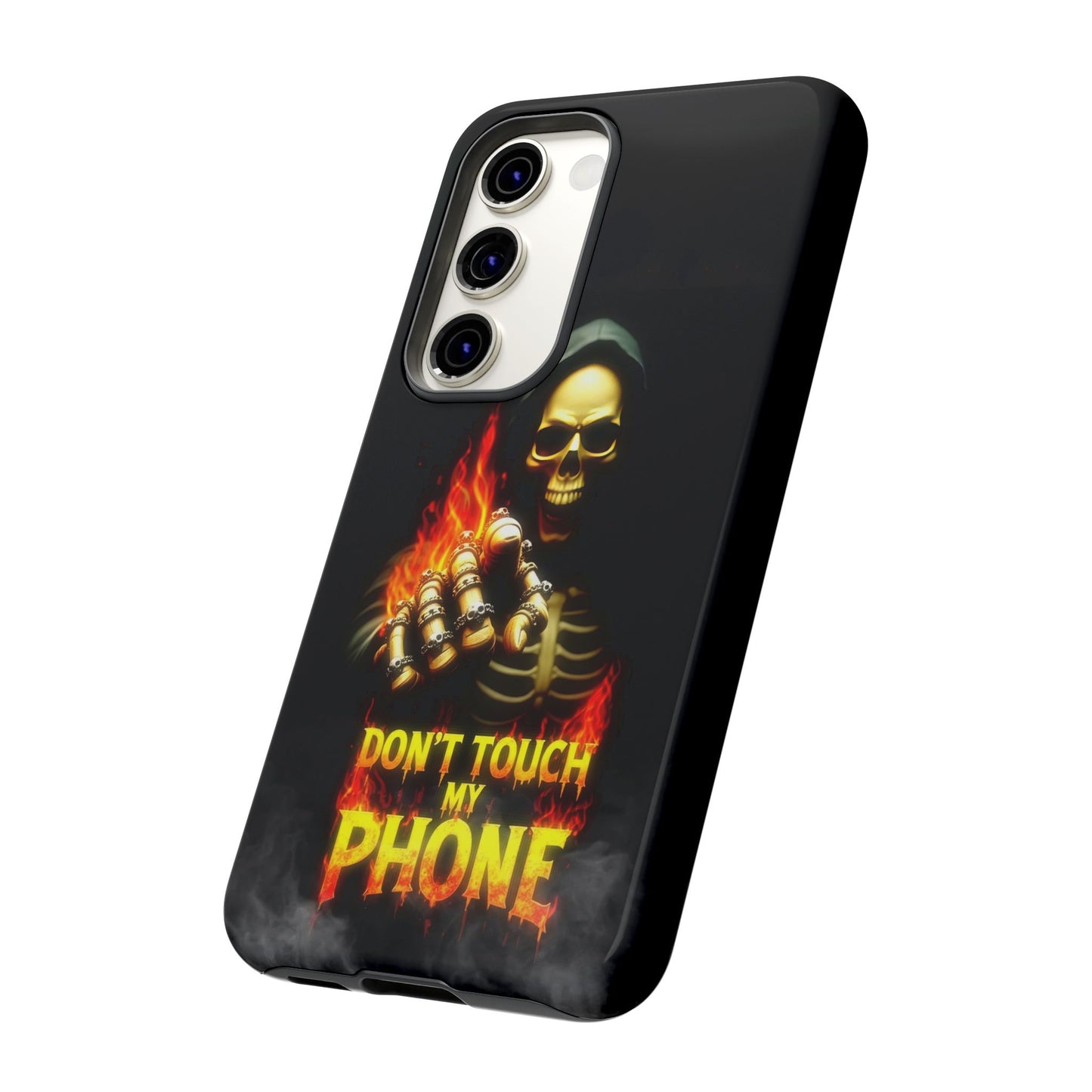 Skull Design Samsung Phone Case, Don't Touch My Phone Mobile Cover