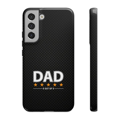 5-Star Dad Samsung Phone Case - Tough Black Cover for Father's Day
