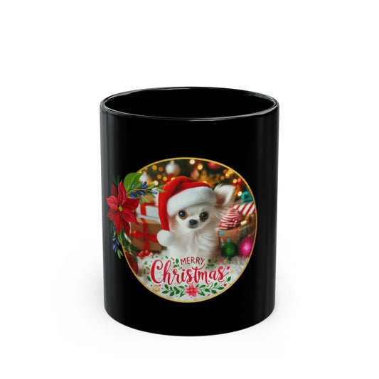 Chihuahua Claus Black Mug - 11oz, 15oz