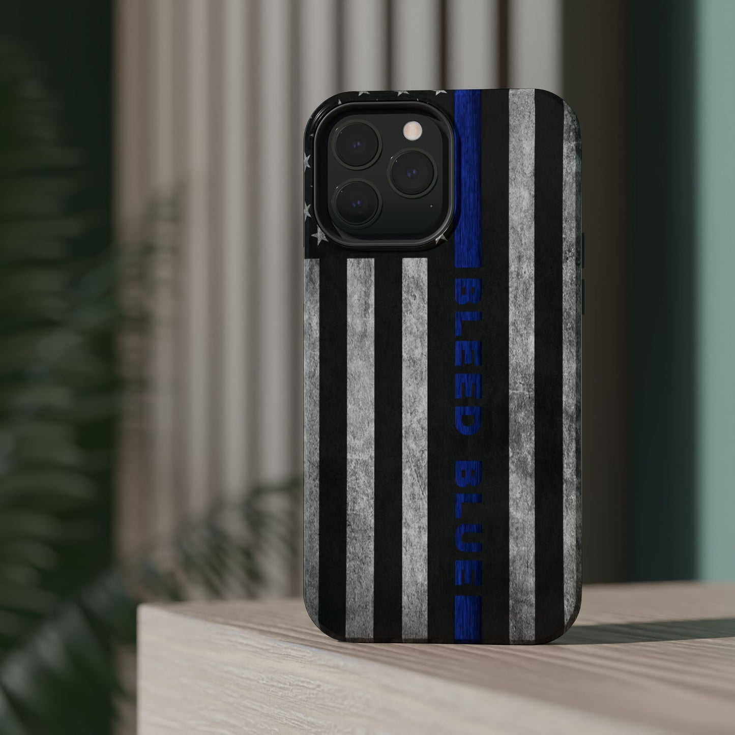 Police Magnetic Phone Cases, Bleed Blue