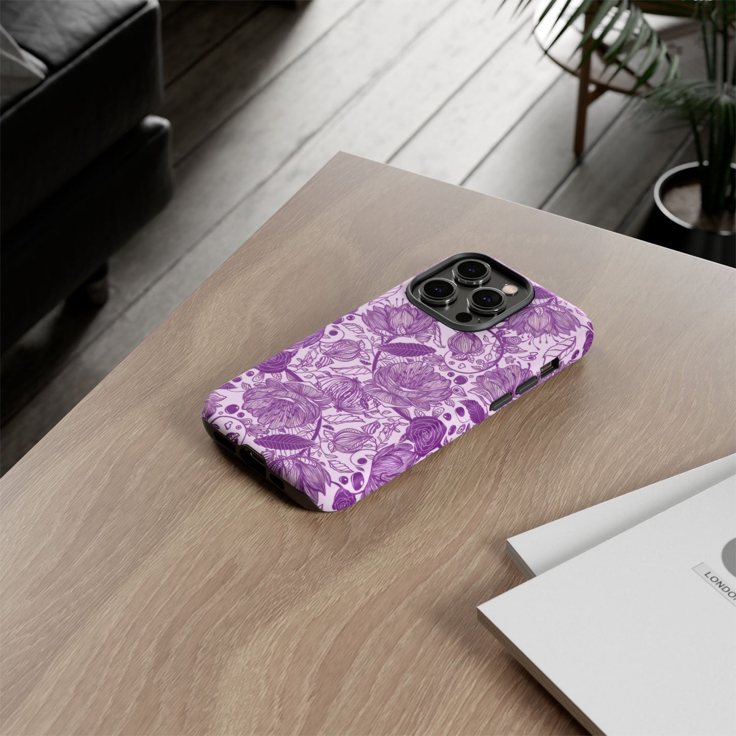 Graphical Garden: Purple Edition iPhone Tough Cases