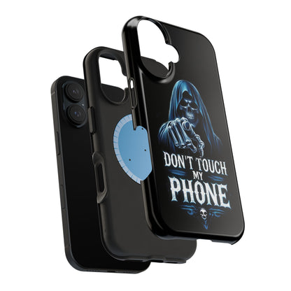Gothic Magnetic iPhone Case: Don't Touch My Phone