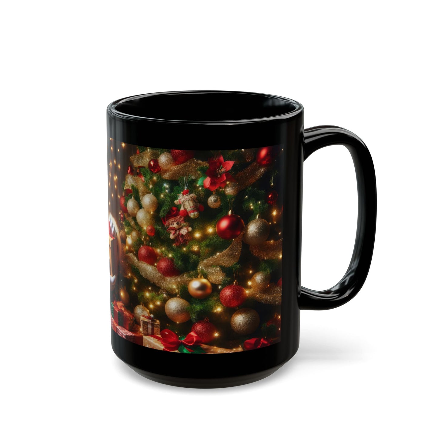 Santa’s Yuletide Gifts Black Mug - 11oz, 15oz