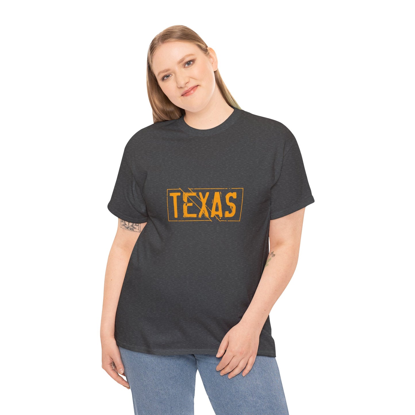 Texas Pride Unisex Heavy Cotton Tee - Casual Black T-Shirt for Texans