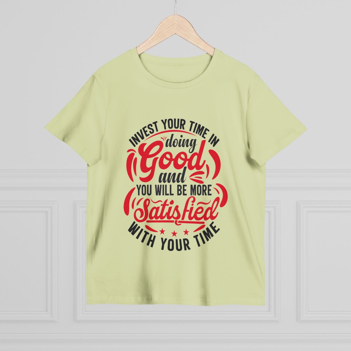 Inspirational Women's Maple Tee - Invest Your Time in Doing Good