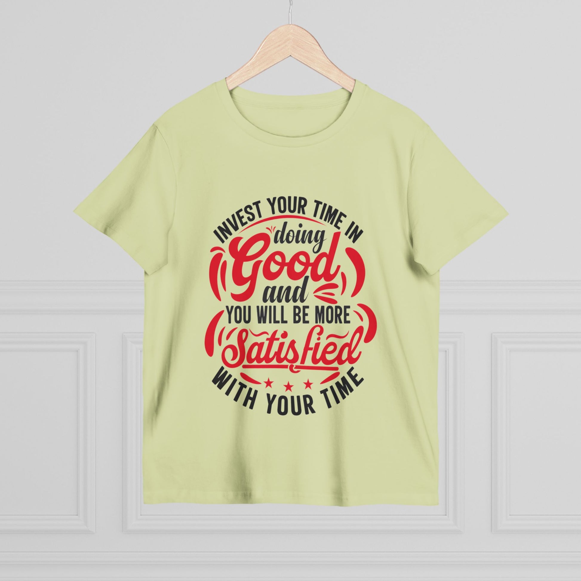 Inspirational Women's Maple Tee - Invest Your Time in Doing Good