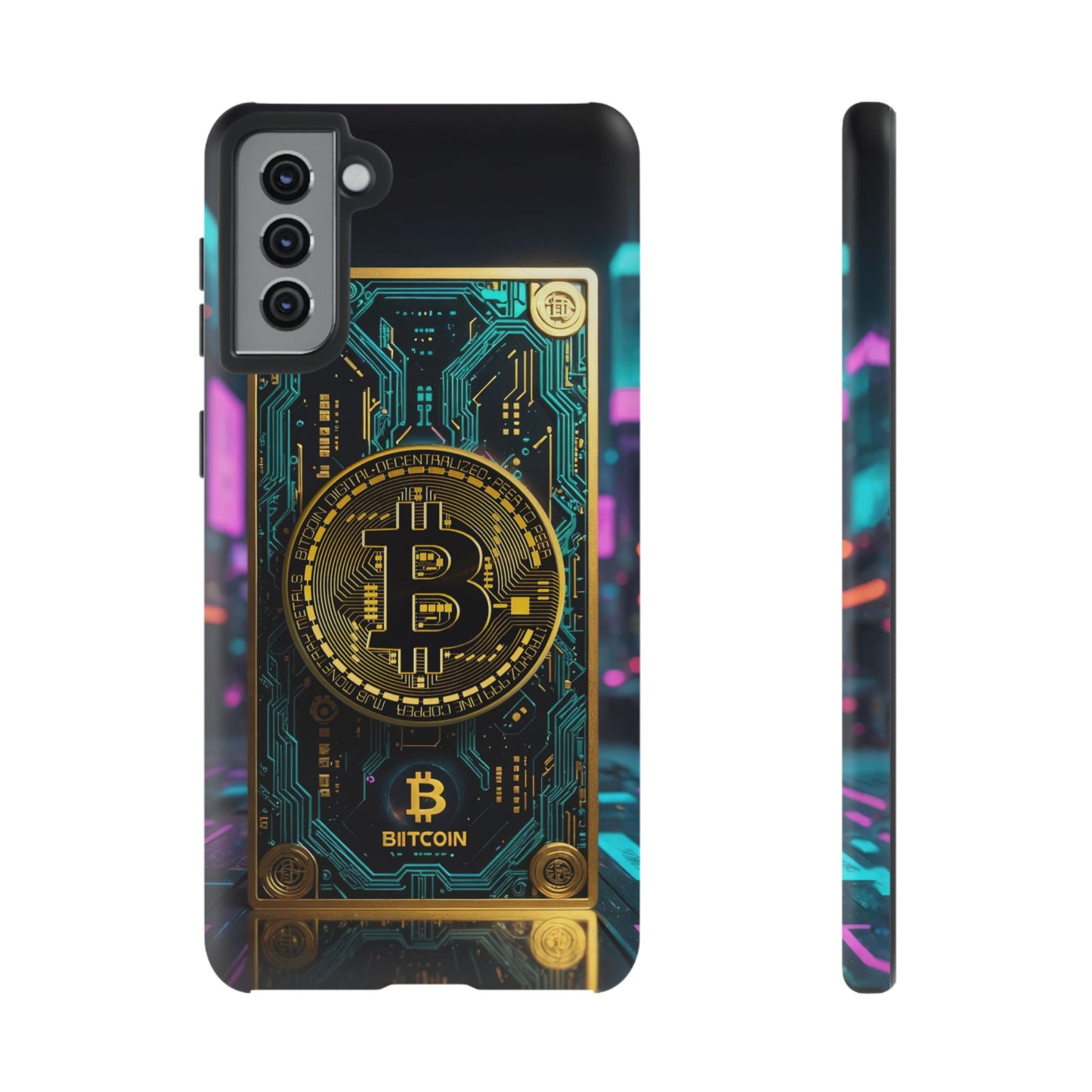 Bitcoin Samsung Phone Case - Tough Cases with Cryptocurrency Design