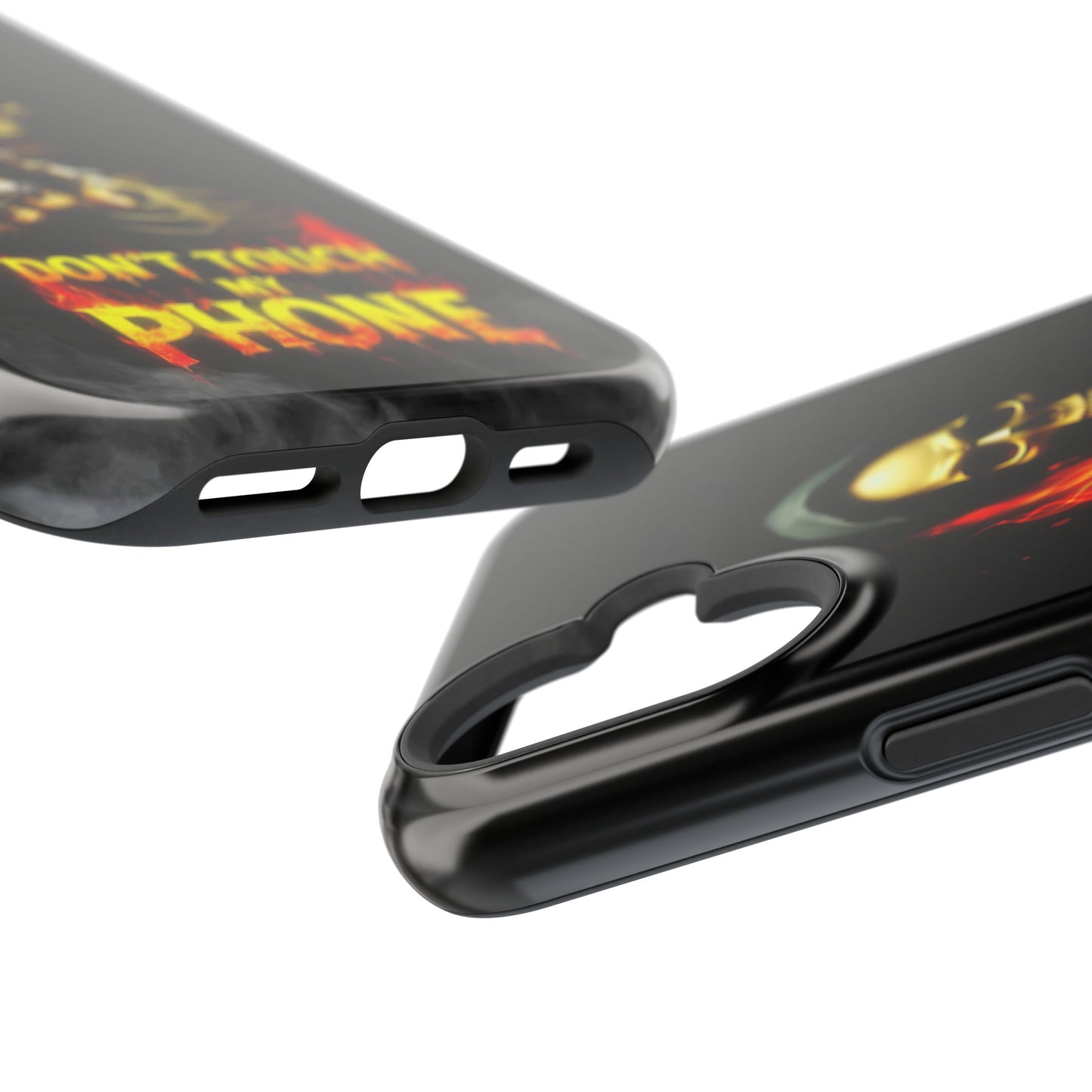 Skull Design Impact-Resistant iPhone Case, Don't Touch My Phone