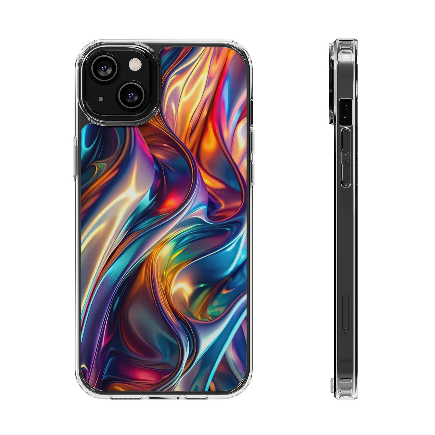 Colorful Clear Case for iPhone – Abstract Art Design