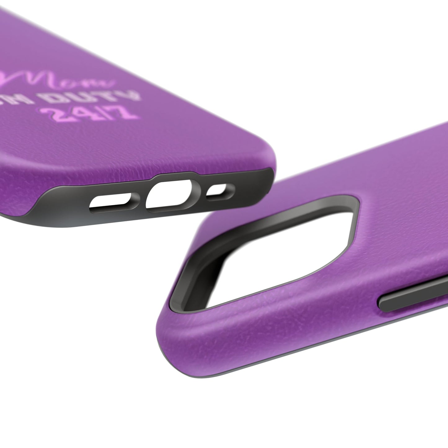 Mom On Duty Impact-Resistant Case, Purple Case for Mothers