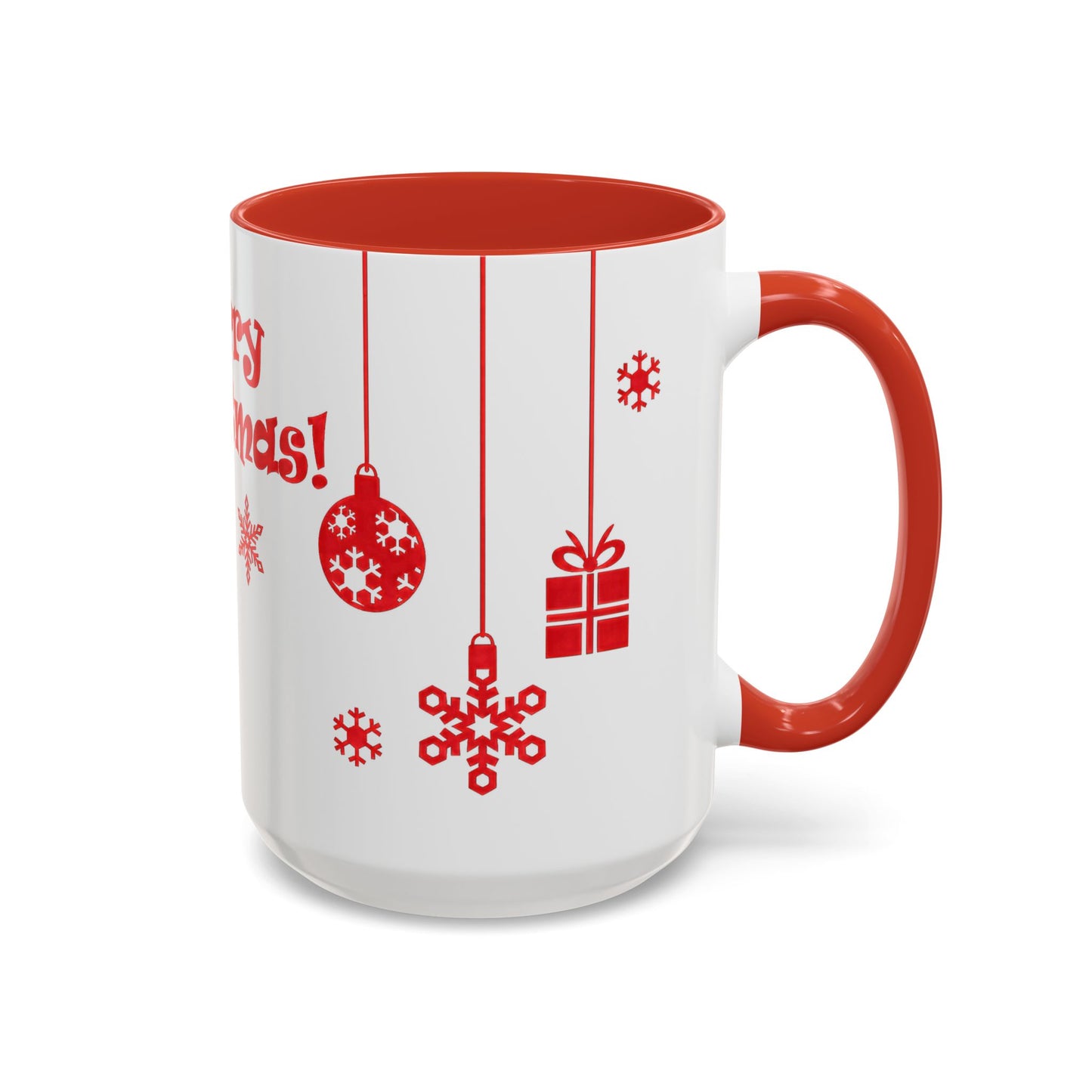 Merry Christmas Accent Coffee Mug (11, 15oz)