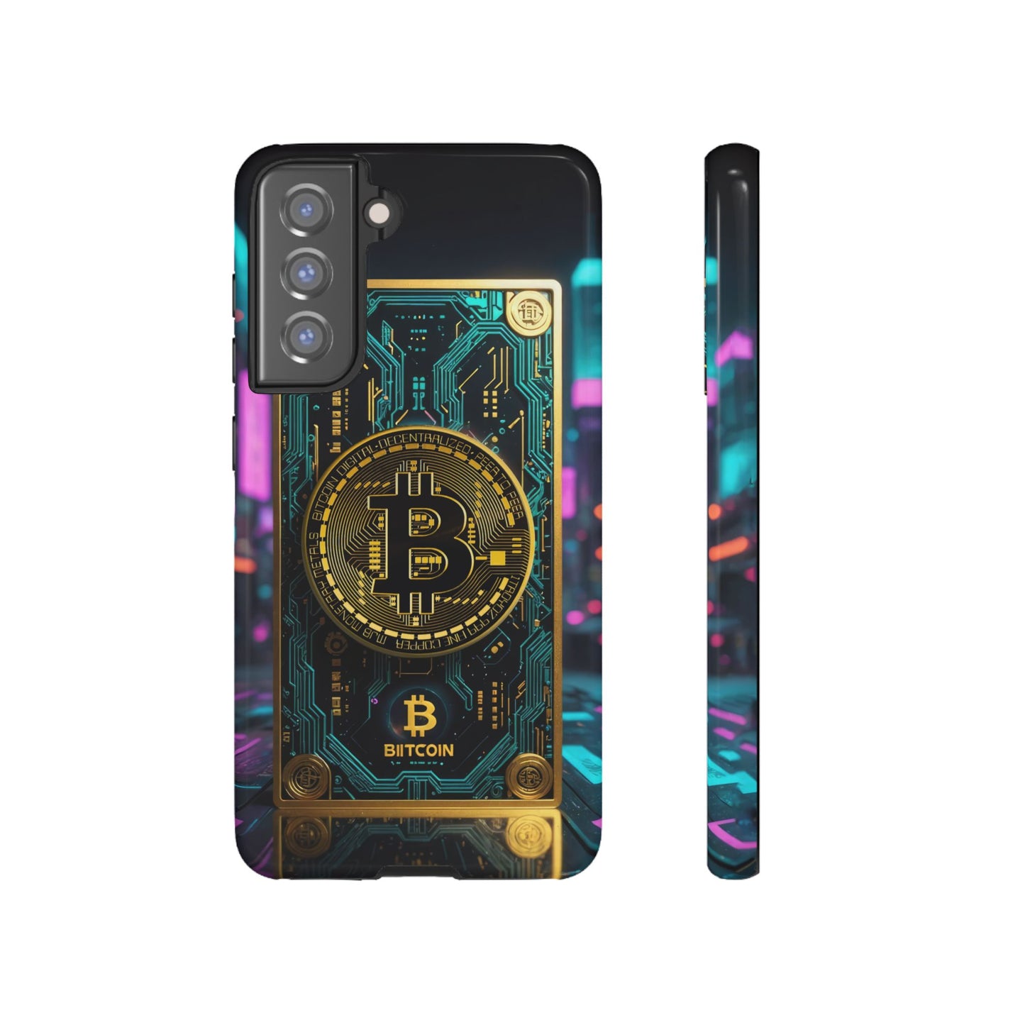 Bitcoin Samsung Phone Case - Tough Cases with Cryptocurrency Design