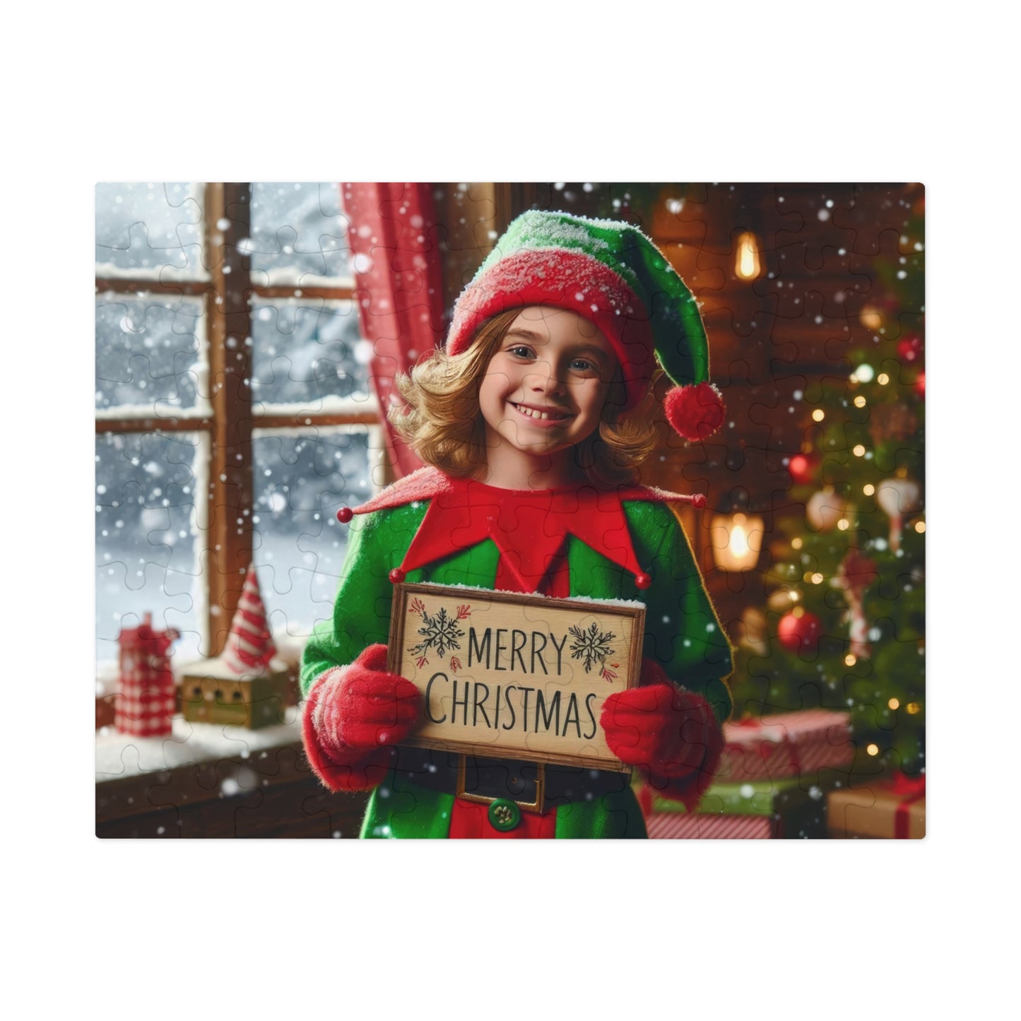 Merry Elf Wishes Jigsaw Puzzle (110, 252, 500-Piece)