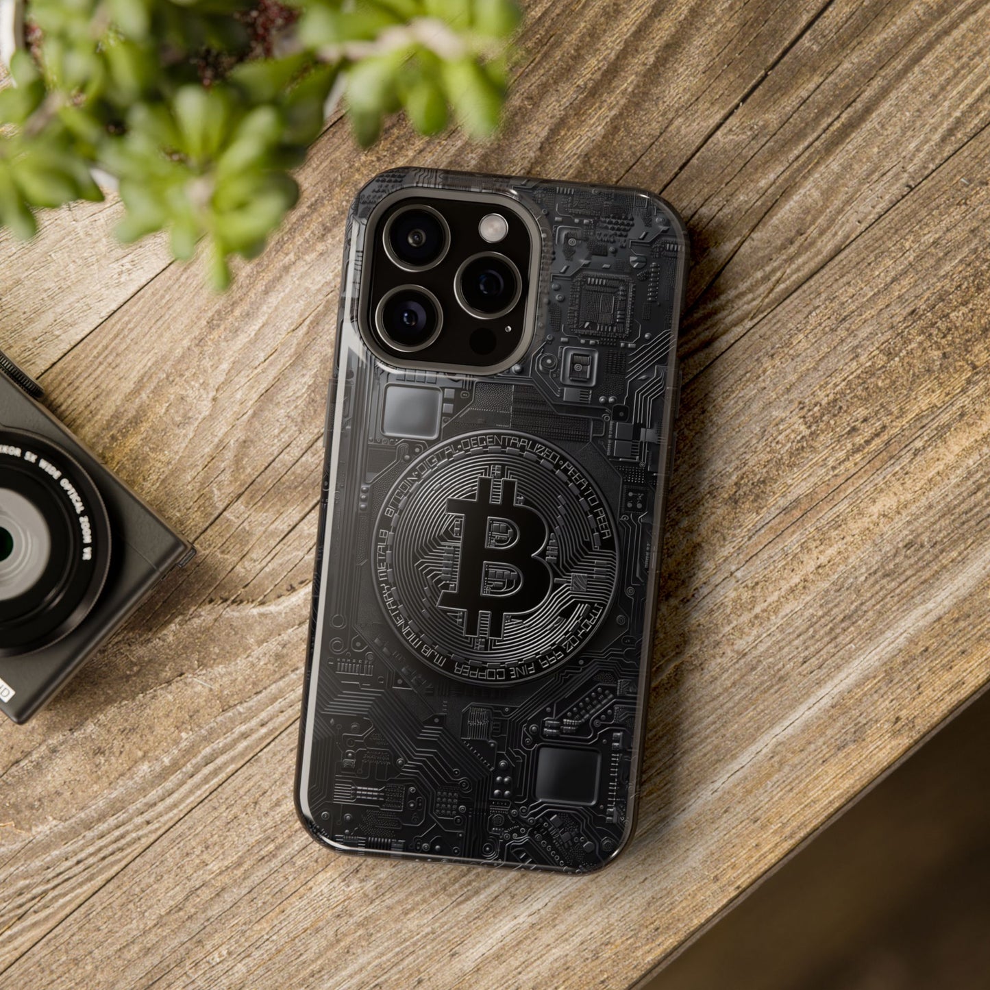 Black Bitcoin Magnetic iPhone Cases - Ideal for Tech Enthusiasts