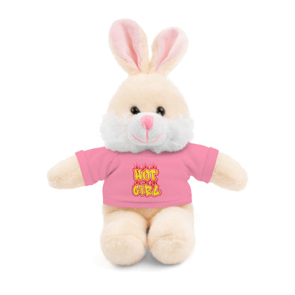 Cute Plush Animal with Hot Girl Tee for Birthdays, Baby Showers, Children, Gifts