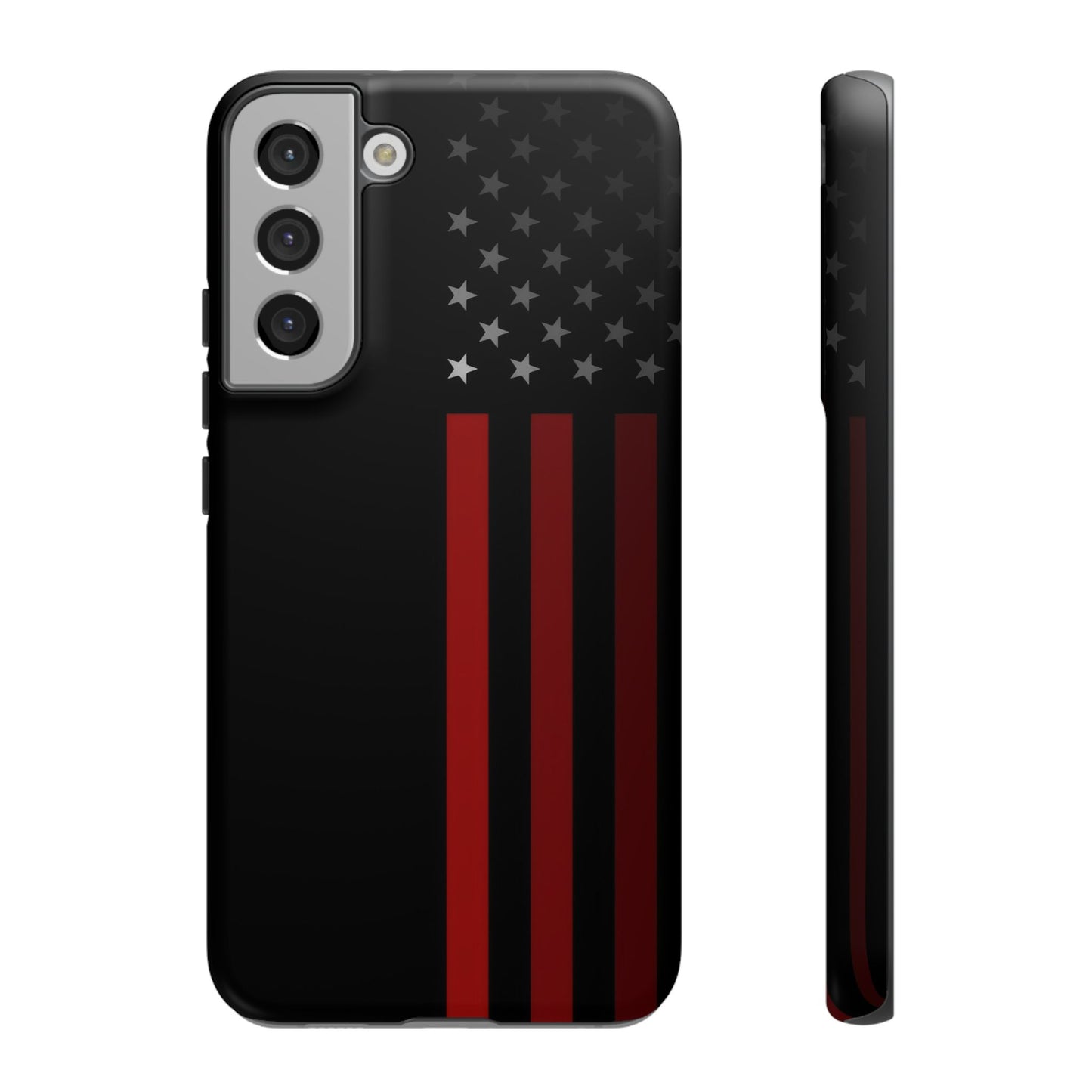 Patriotic Samsung Tough Cases, Red Line American Flag Phone Cover