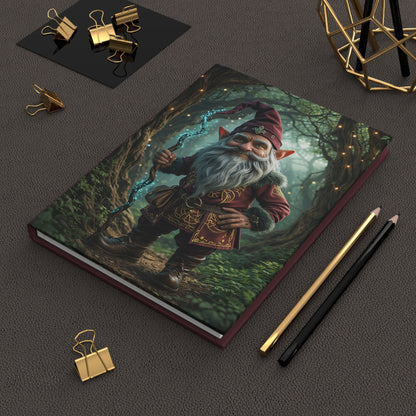 Enchanted Gnome Journal, Matte Hardcover Notebook for Dreamers and Fantasy Lovers