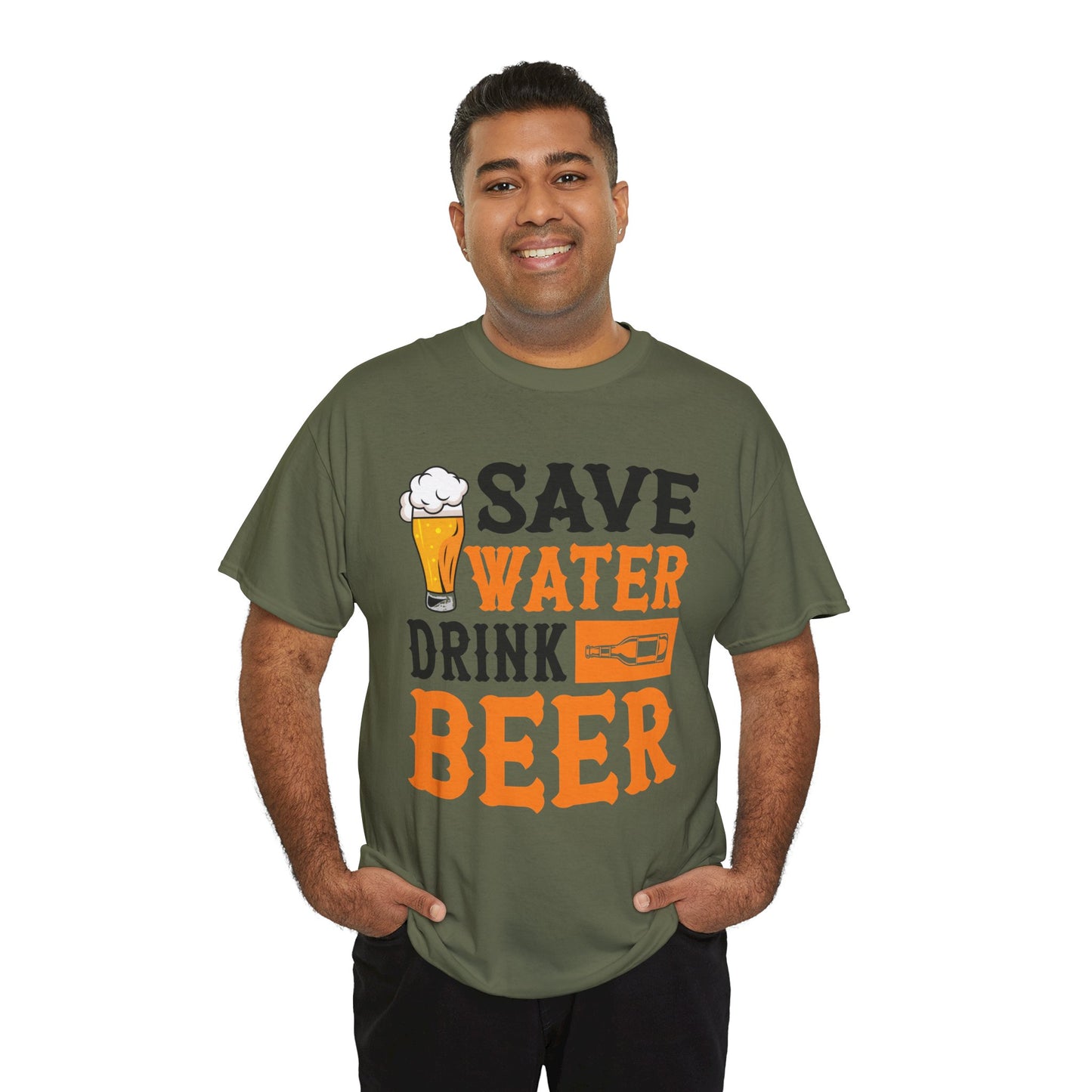 Funny Beer Slogan, Save Water Drink Beer