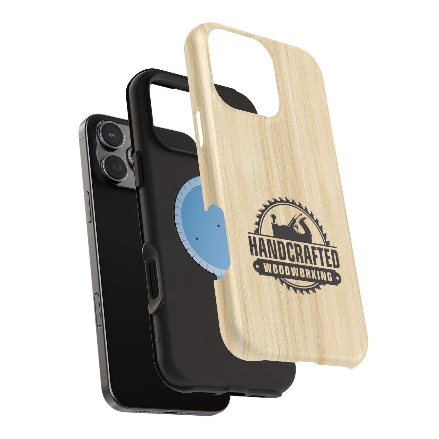 Handcrafted Woodworking Logo Magnetic Phone Cases