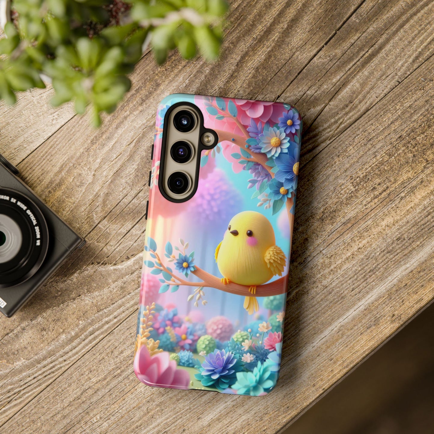 Colorful Bird Samsung Phone Case, Spring Vibe Mobile Shell