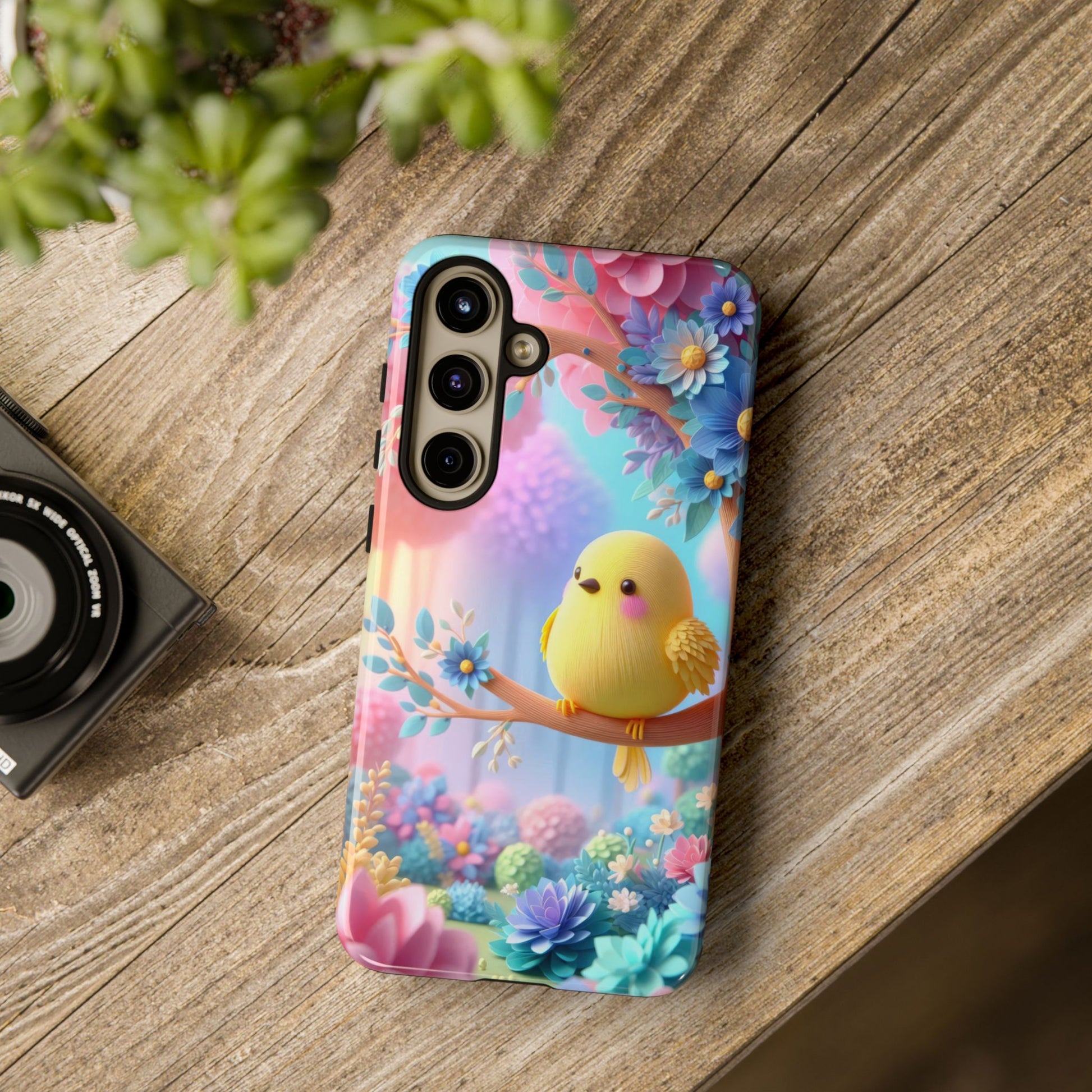 Colorful Bird Samsung Phone Case, Spring Vibe Mobile Shell