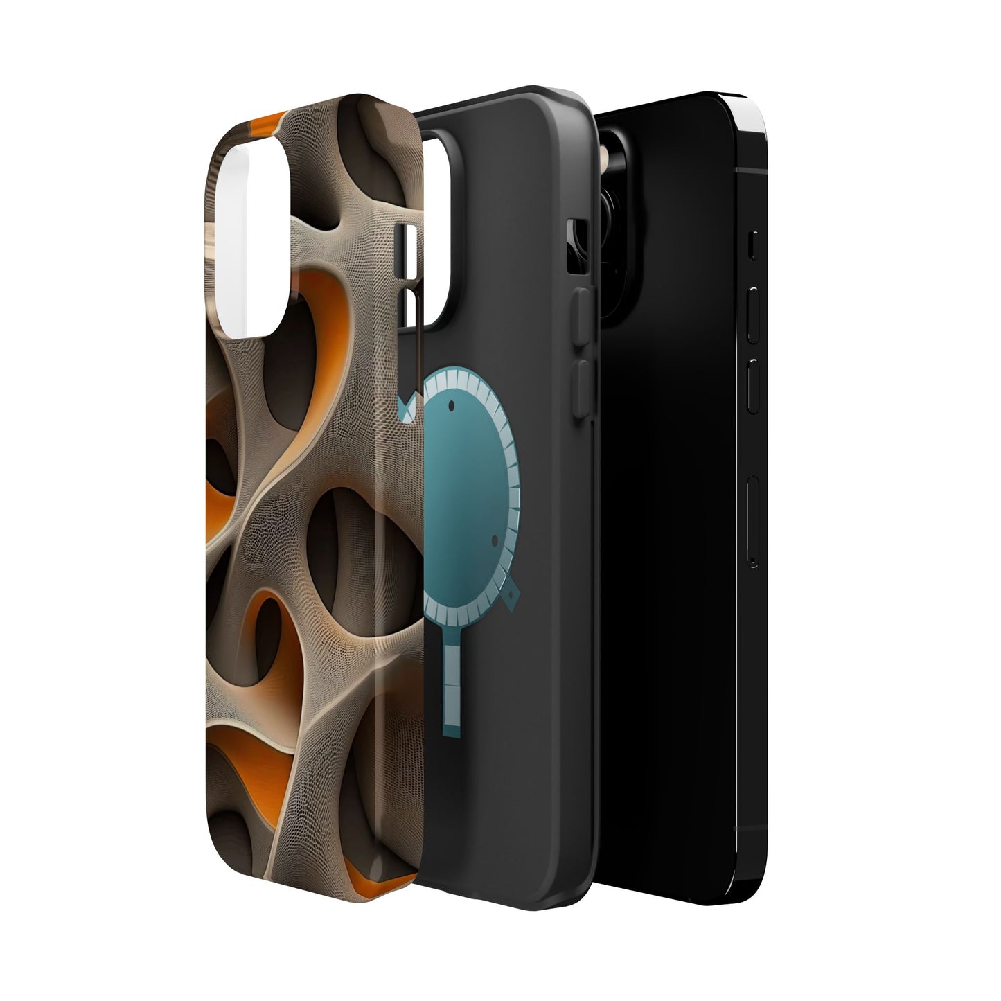 Stylish Magnetic Phone Cases, Abstract Geometric Design