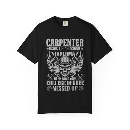 Carpenter T-Shirt - Unisex Garment-Dyed Tee for Skilled Trades
