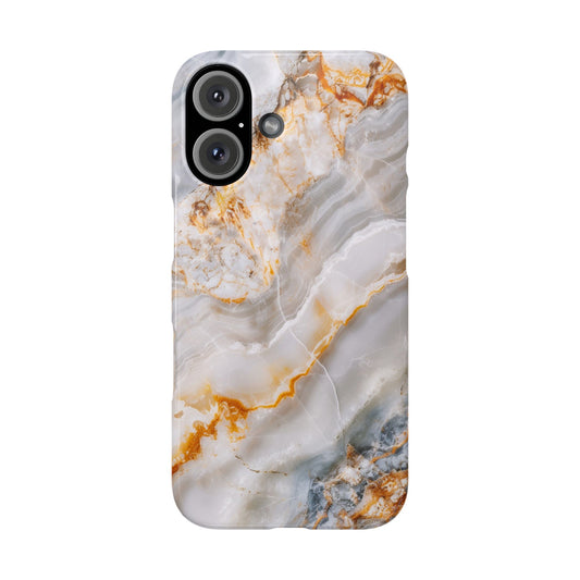 Pure Elegance Marble Slim Phone Cases, Modern Tech Decor