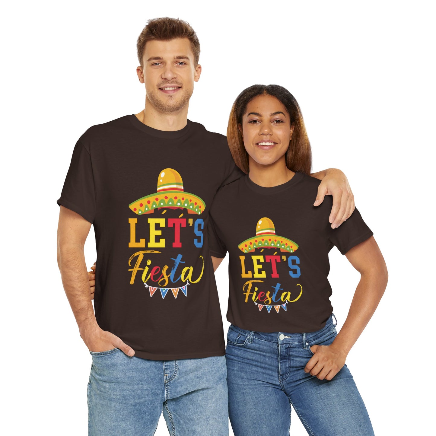 Let's Fiesta Unisex Heavy Cotton Tee - Fun Party T-Shirt for Celebrations