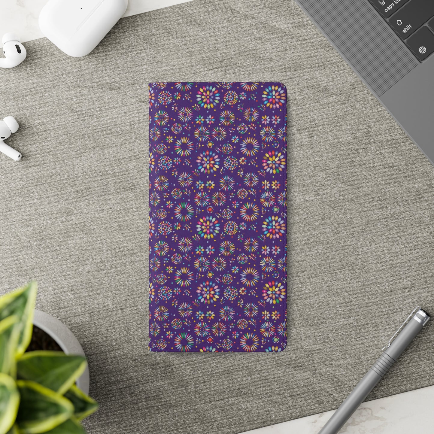 Vibrant Vibes Flip Cases / Purple