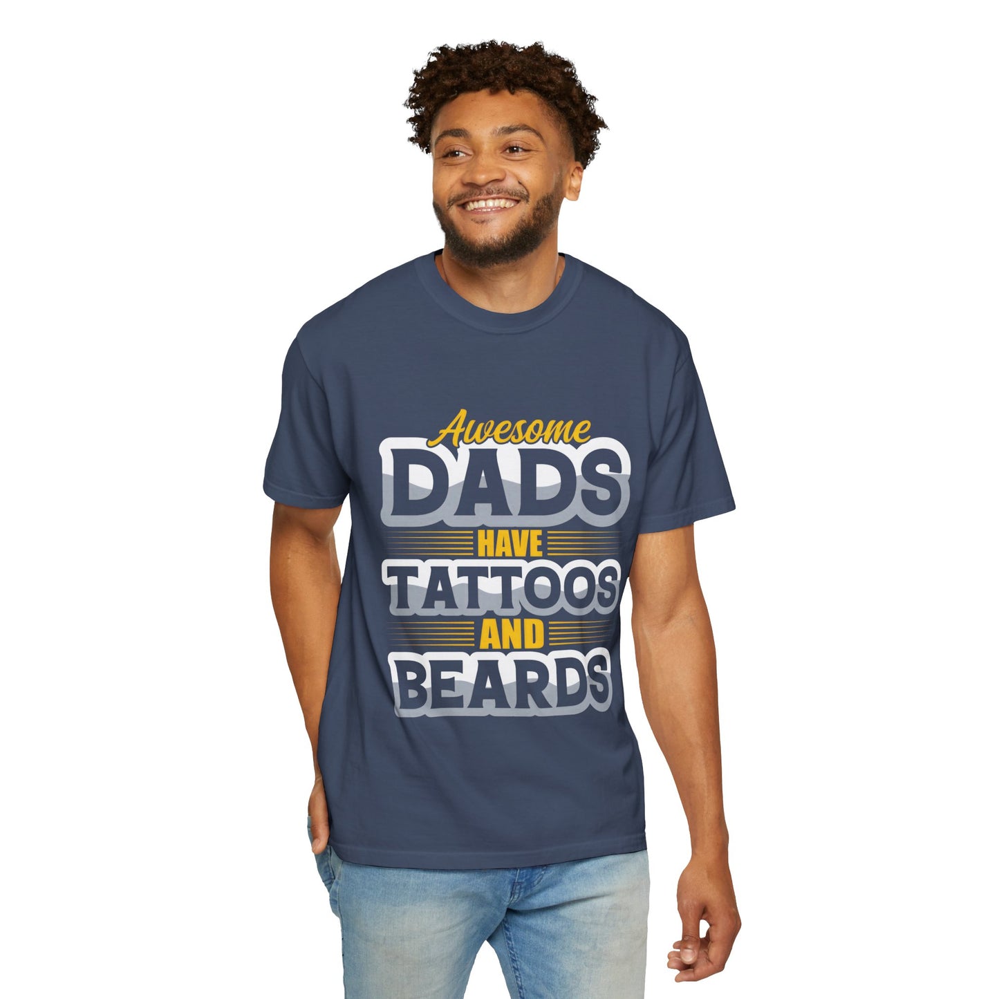 Awesome Dads T-Shirt - Unisex Garment-Dyed Tee