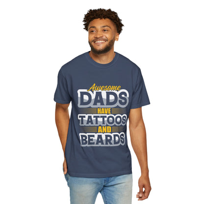 Awesome Dads T-Shirt - Unisex Garment-Dyed Tee