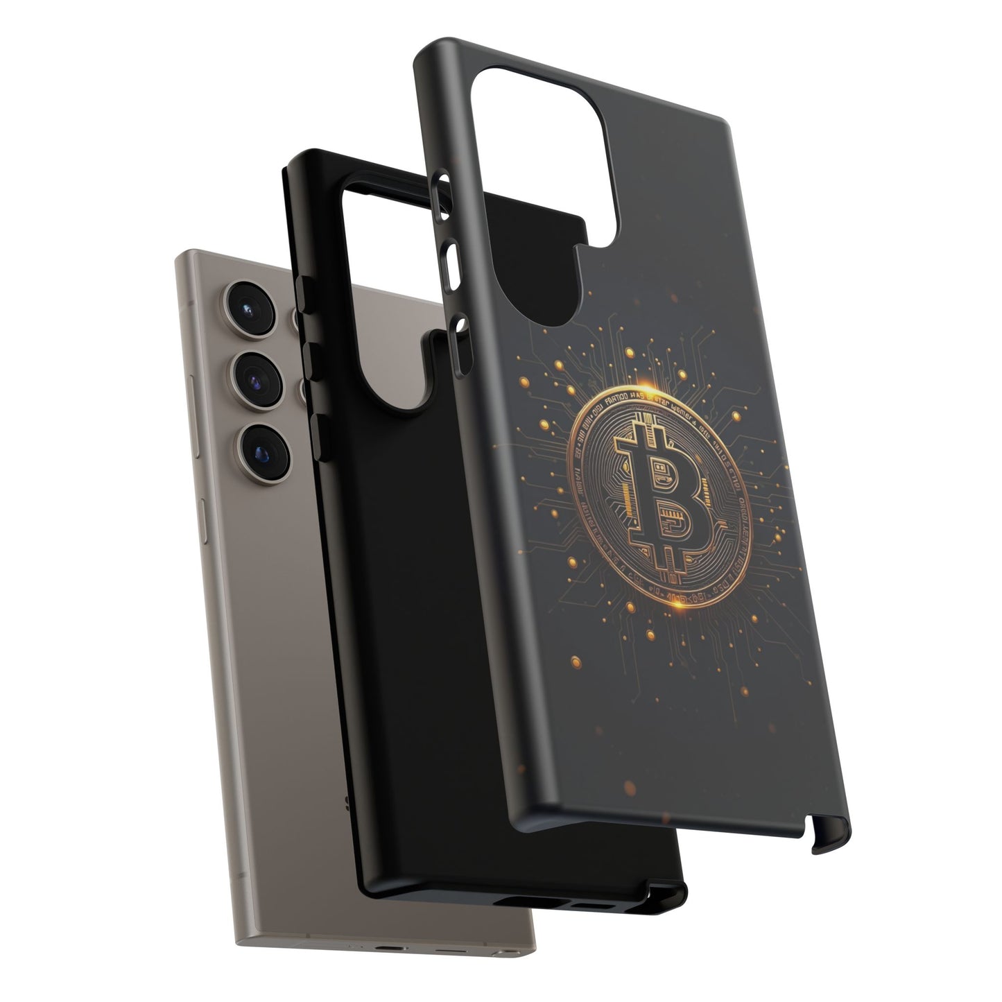 Bitcoin Samsung Tough Case for Smartphones, Crypto Lover Phone Accessory