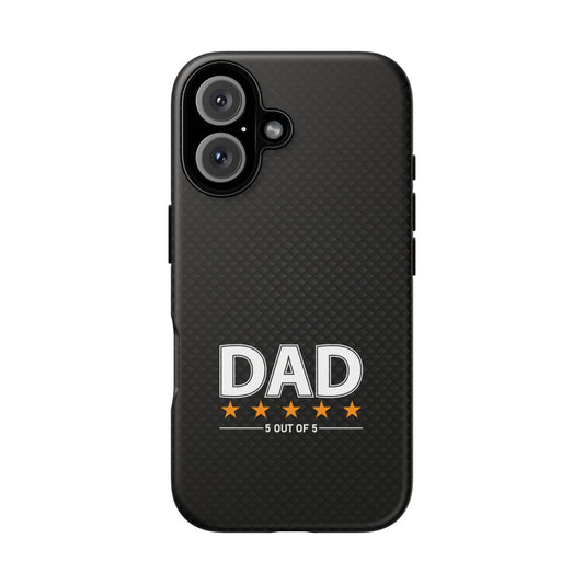 5-Star Dad iPhone Case - Tough Black Cover for Father's Day