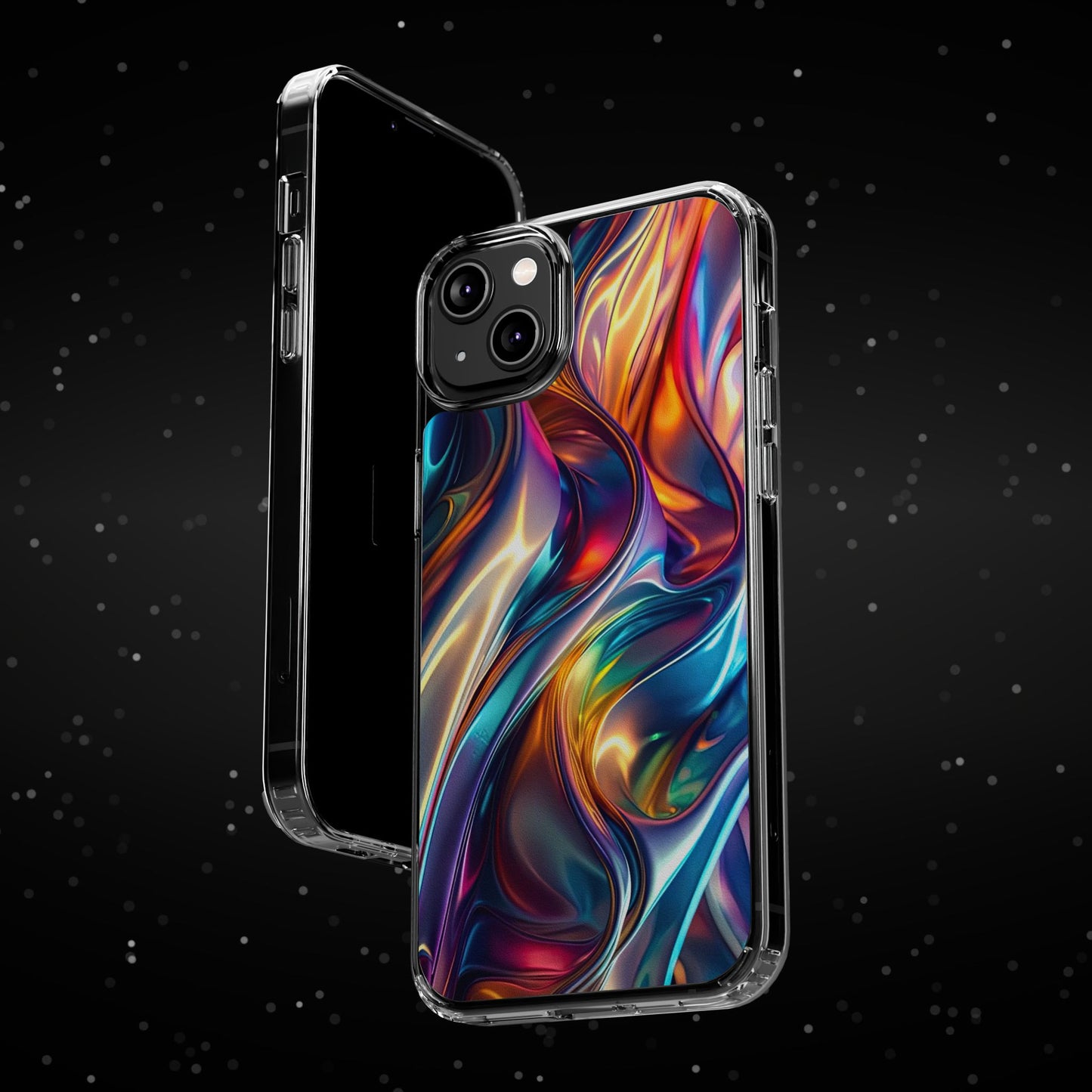 Colorful Clear Case for iPhone – Abstract Art Design