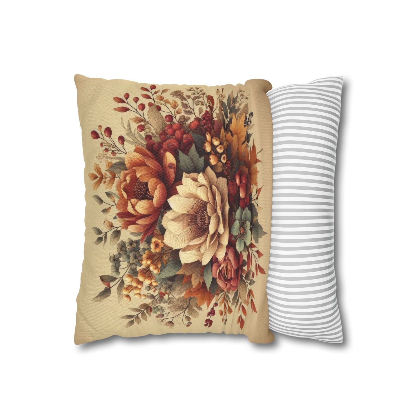 Autumn Bouquet Spun Polyester Square Pillowcase