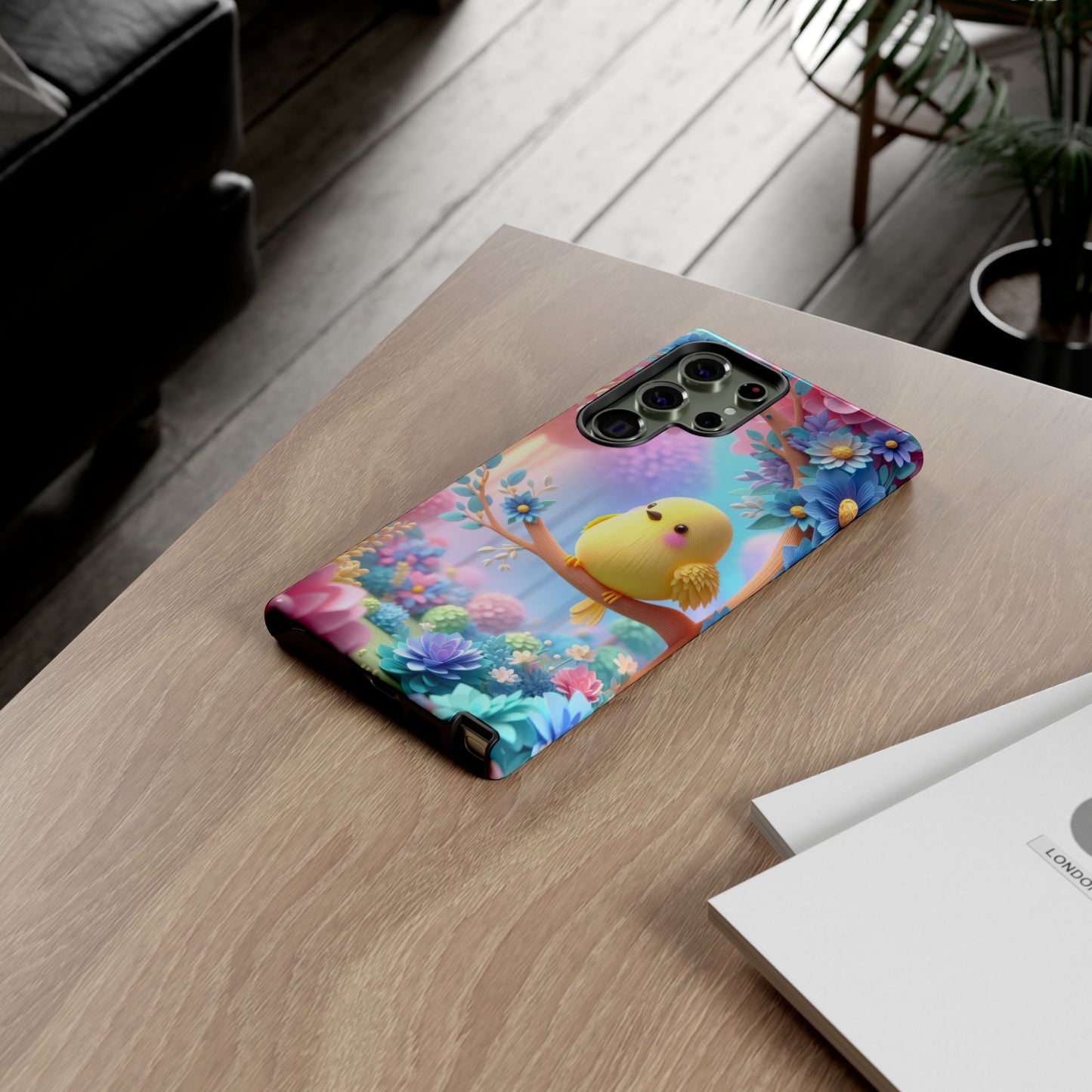 Colorful Bird Samsung Phone Case, Spring Vibe Mobile Shell